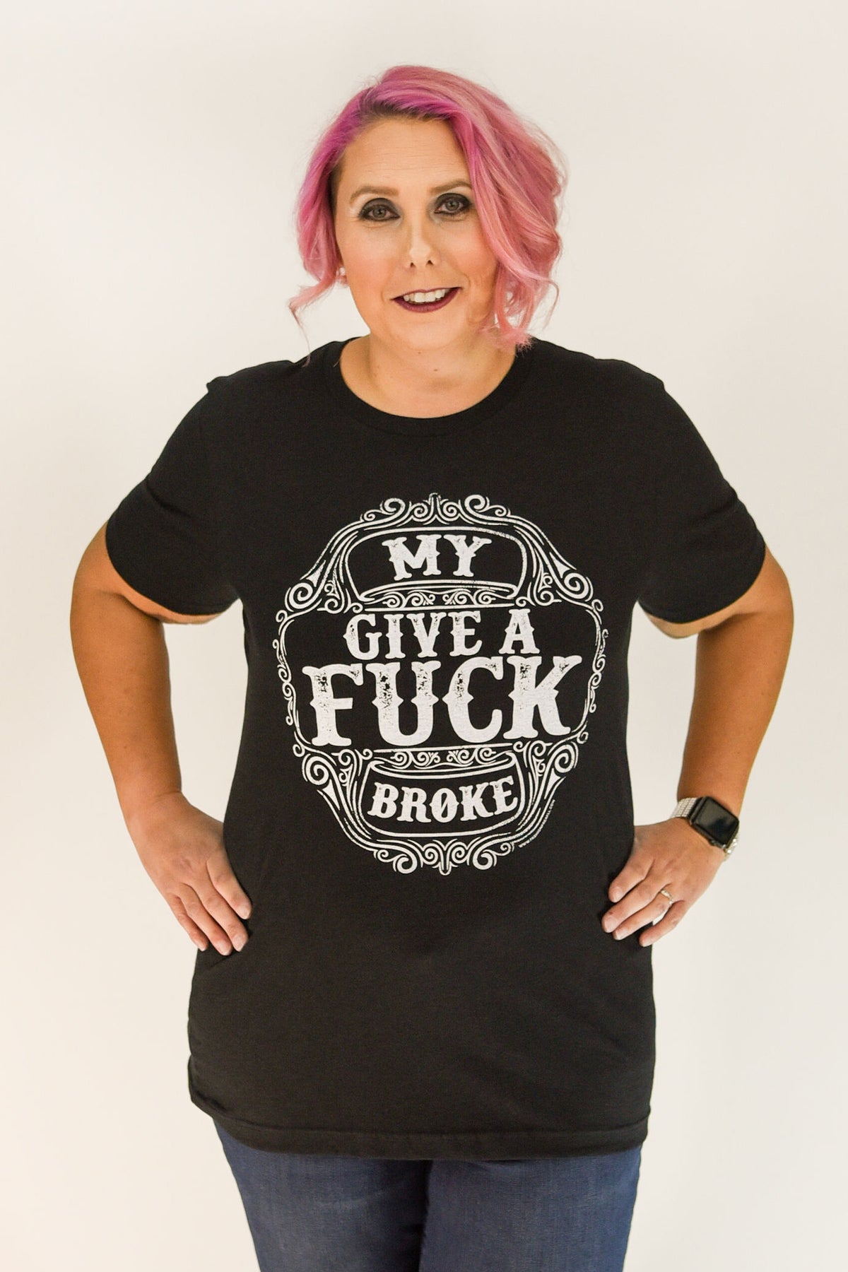 My Give A Fuck Broke | Heather Black Vintage | Fashion Freak LLC | Apple Valley, MN