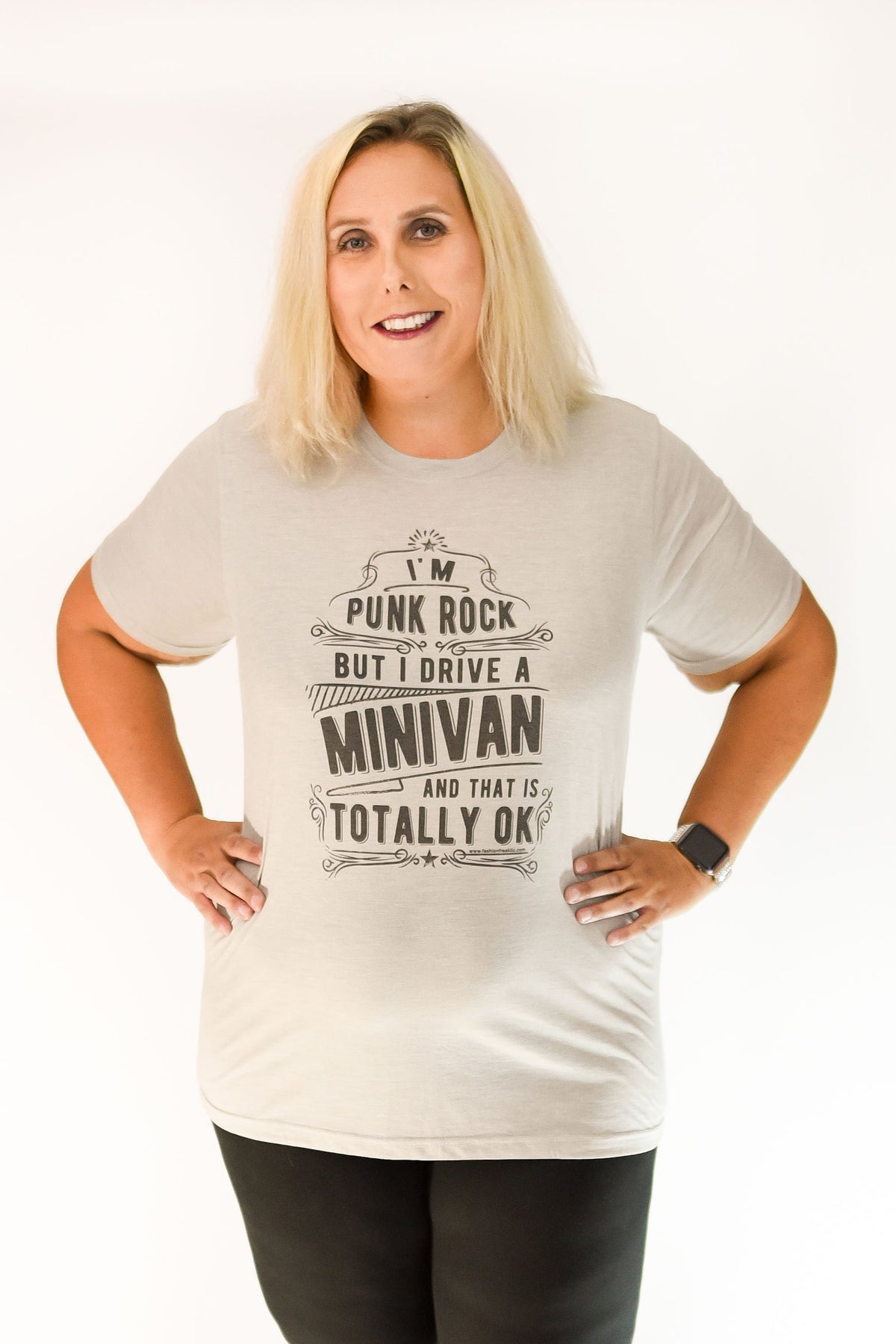 I&#39;m Punk Rock but I drive a minivan and that is totally ok exclusive Graphic T by Fashion Freak LLC | Unisex Light Grey Stone