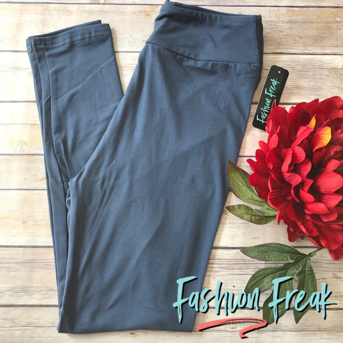 Fashion Freak Exclusive Leggings | Charcoal Blue | Yoga Waistbands for ultimate comfort!