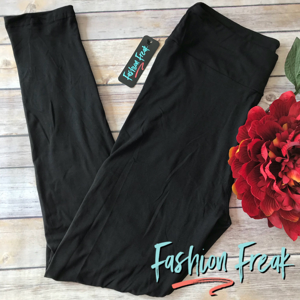 Fashion Freak Exclusive Leggings | Black | Yoga Waistbands for ultimate comfort!