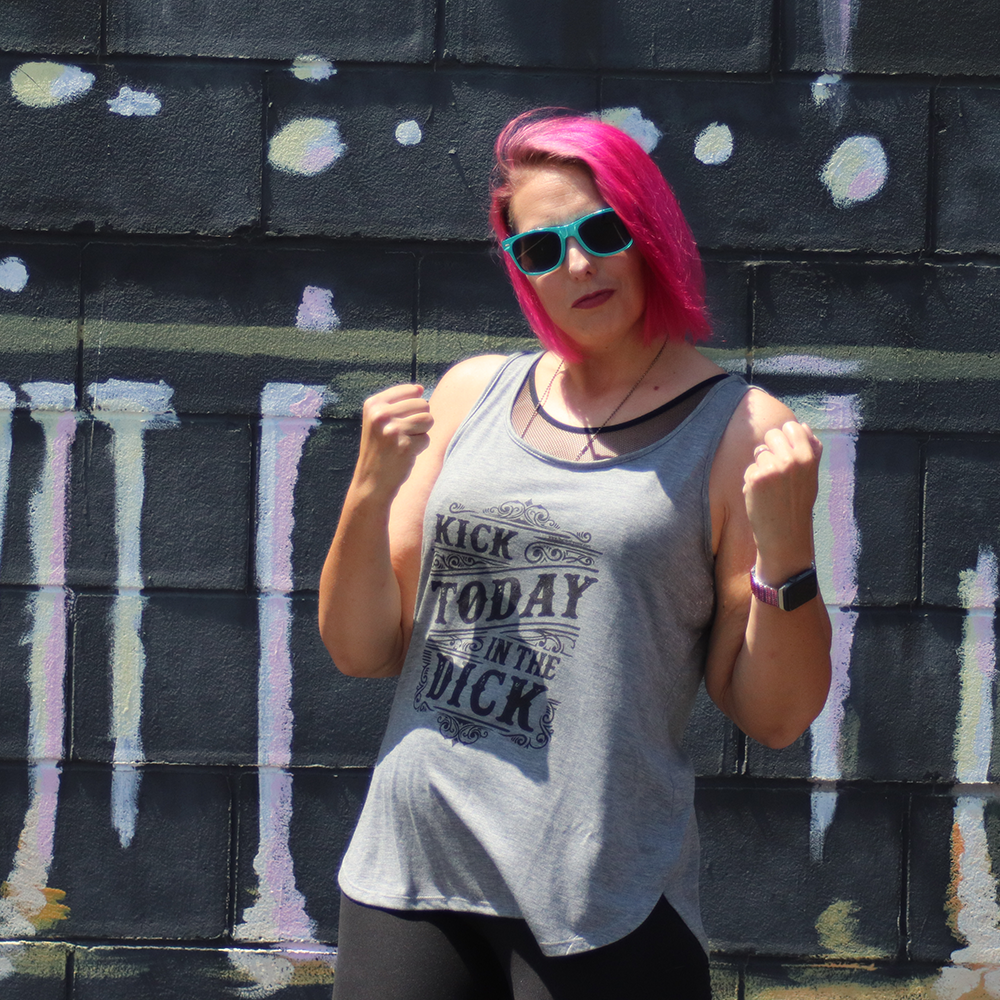 Kick Today in the Dick | Grey Tank Top | Show those haters what&#39;s up by sporting your new favorite tank top!