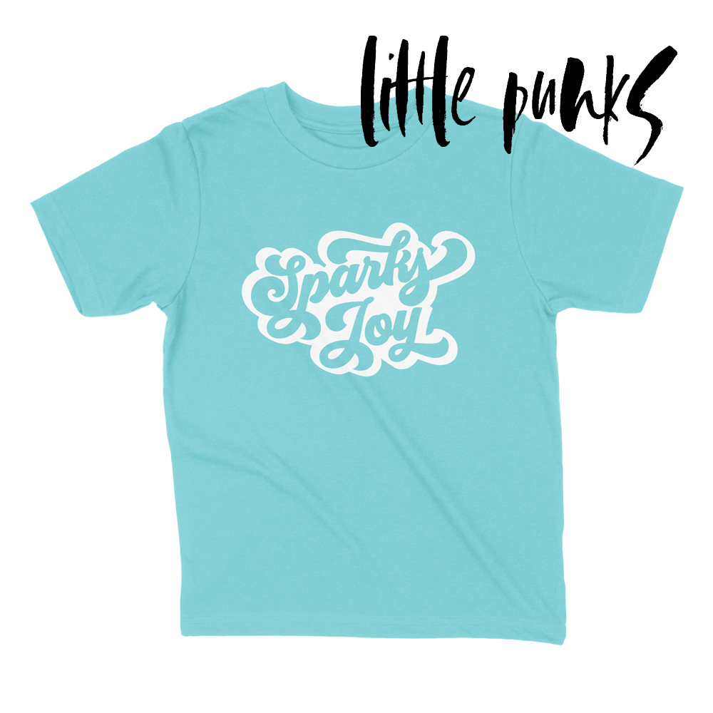 Sparks Joy | Turquoise | Little Punks Kids Line Graphic Tee | Apple Valley, MN